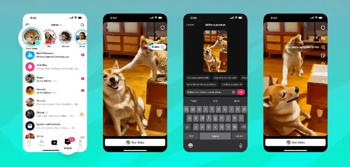 Новый ИИ-фильтр в TikTok превращает ваши фото в видео